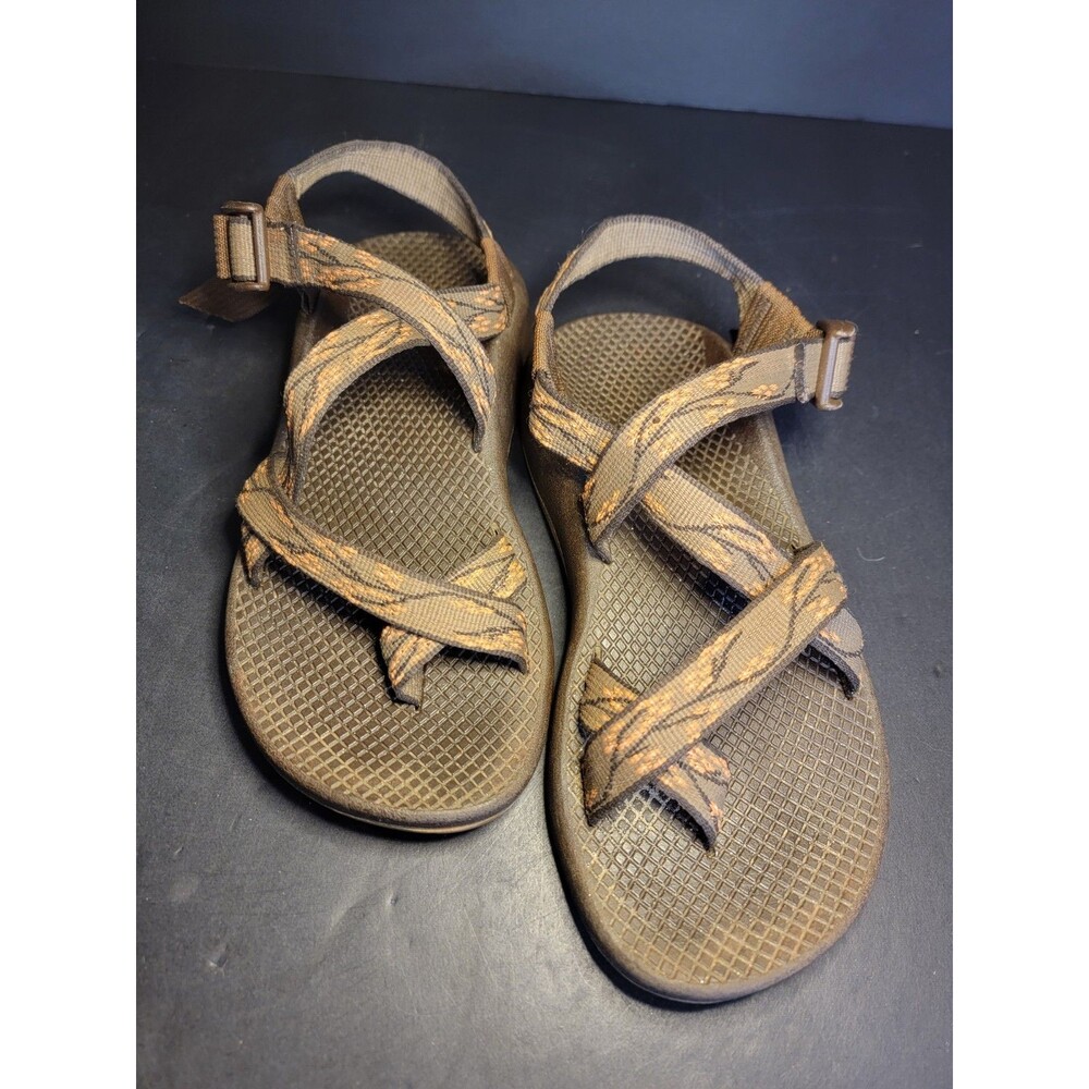 Chaco Z/2 Sport Sandles Orange Leaf Pattern Boho Hipster